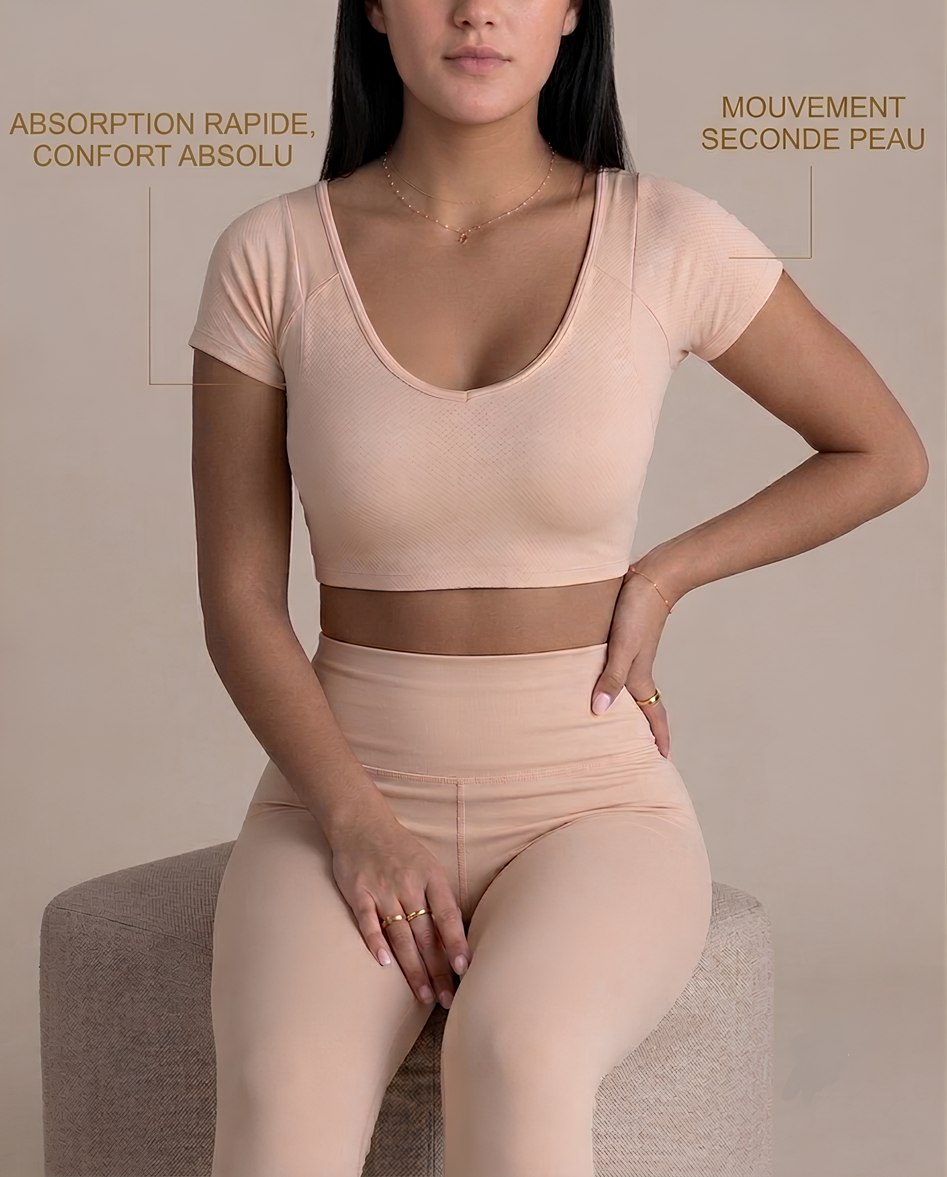 KINOR™ Signature | Brassière Anti-Transpiration — Doublure Intégrée