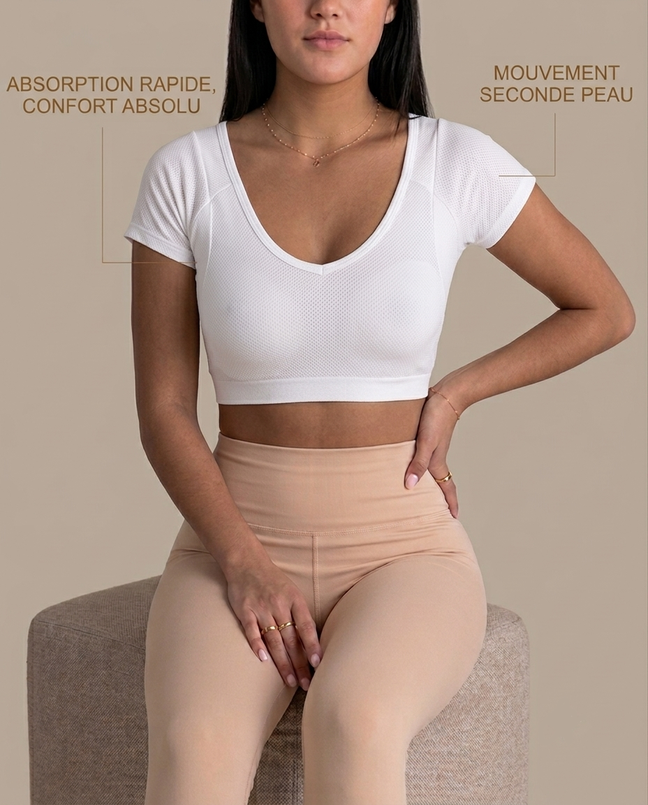 KINOR™ Signature | Brassière Anti-Transpiration — Doublure Intégrée